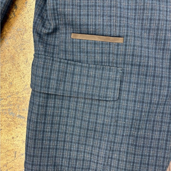 Johnston & Murphy Dark Blue Plaid Blazer - Picture 5 of 9